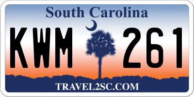 SC license plate KWM261