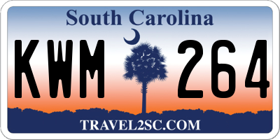 SC license plate KWM264