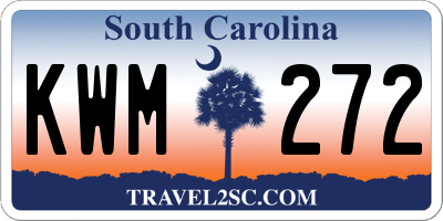 SC license plate KWM272