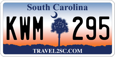 SC license plate KWM295