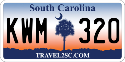 SC license plate KWM320
