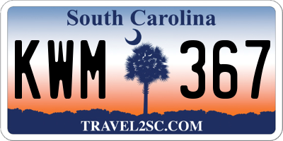 SC license plate KWM367