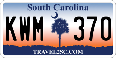 SC license plate KWM370