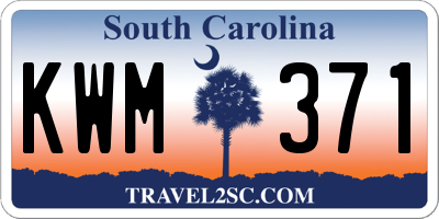 SC license plate KWM371