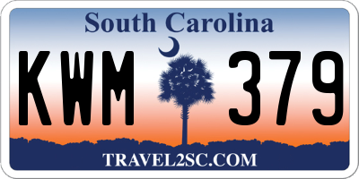 SC license plate KWM379