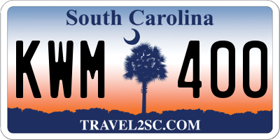 SC license plate KWM400
