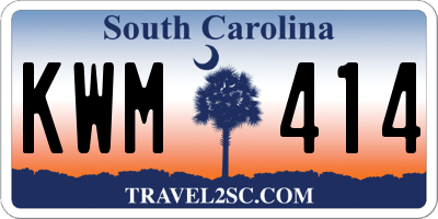 SC license plate KWM414