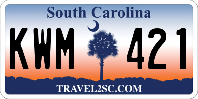 SC license plate KWM421