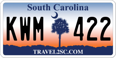 SC license plate KWM422