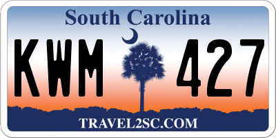 SC license plate KWM427