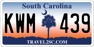 SC license plate KWM439