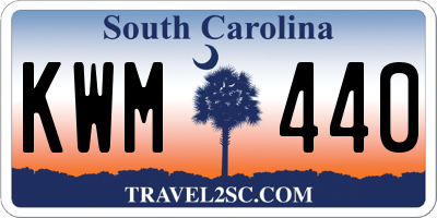 SC license plate KWM440