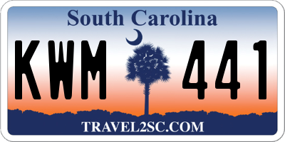 SC license plate KWM441