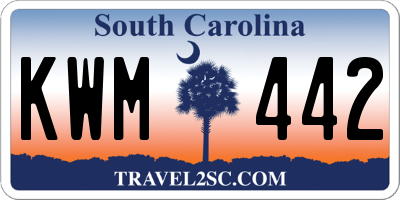 SC license plate KWM442