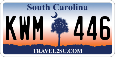 SC license plate KWM446