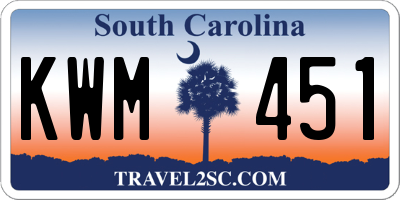 SC license plate KWM451