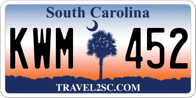 SC license plate KWM452
