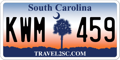 SC license plate KWM459