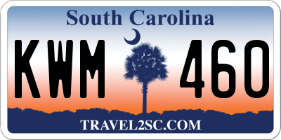 SC license plate KWM460