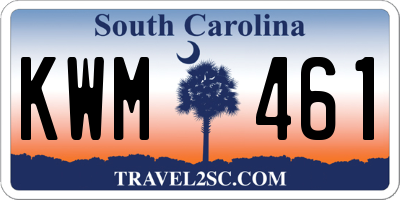 SC license plate KWM461