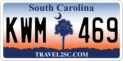 SC license plate KWM469