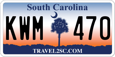 SC license plate KWM470