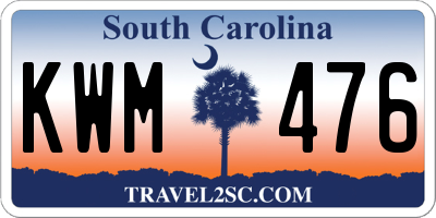 SC license plate KWM476