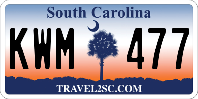 SC license plate KWM477