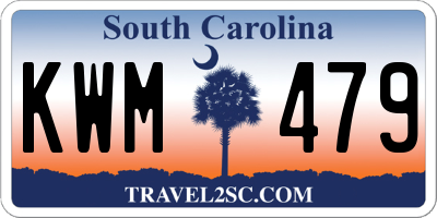 SC license plate KWM479