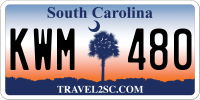 SC license plate KWM480