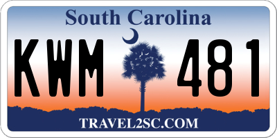 SC license plate KWM481
