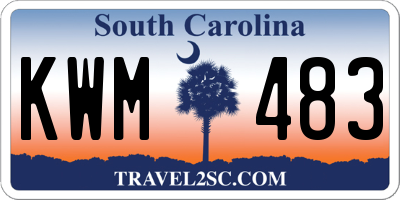 SC license plate KWM483
