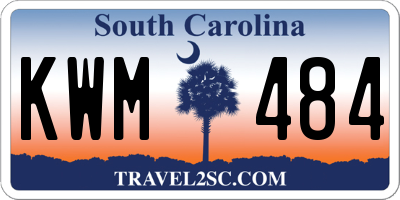 SC license plate KWM484
