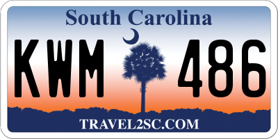 SC license plate KWM486