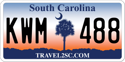 SC license plate KWM488
