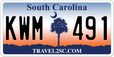 SC license plate KWM491