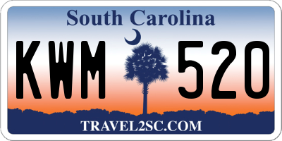 SC license plate KWM520