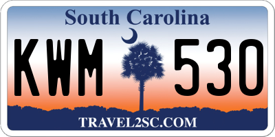 SC license plate KWM530