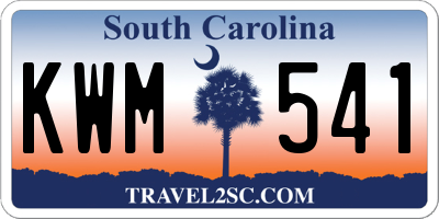 SC license plate KWM541