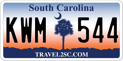 SC license plate KWM544