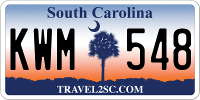 SC license plate KWM548