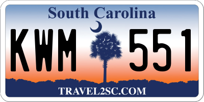 SC license plate KWM551