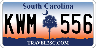 SC license plate KWM556
