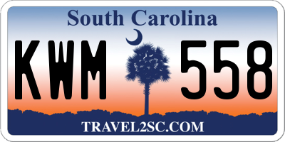 SC license plate KWM558