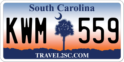 SC license plate KWM559