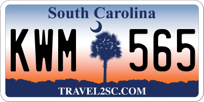SC license plate KWM565