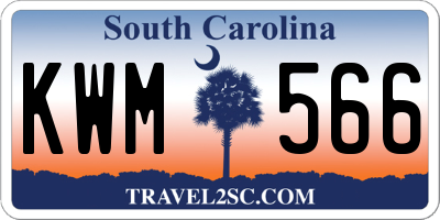 SC license plate KWM566