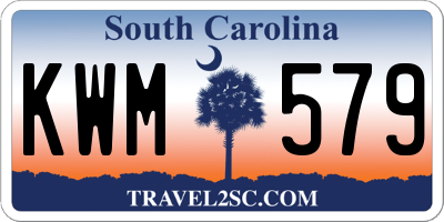 SC license plate KWM579