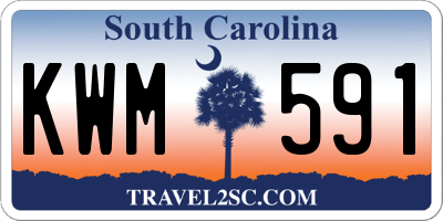 SC license plate KWM591