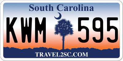 SC license plate KWM595
